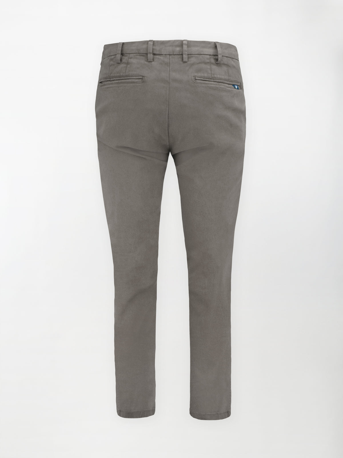 Pantalone Chino Gabardina in Cotone Stretch - Color Cemento - Regular fit