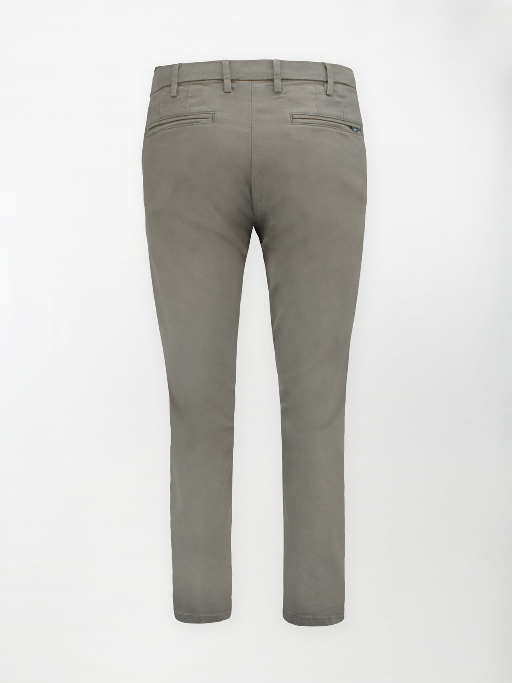 Pantalone Chino Gabardina in Cotone Stretch - Color Fango - Regular fit