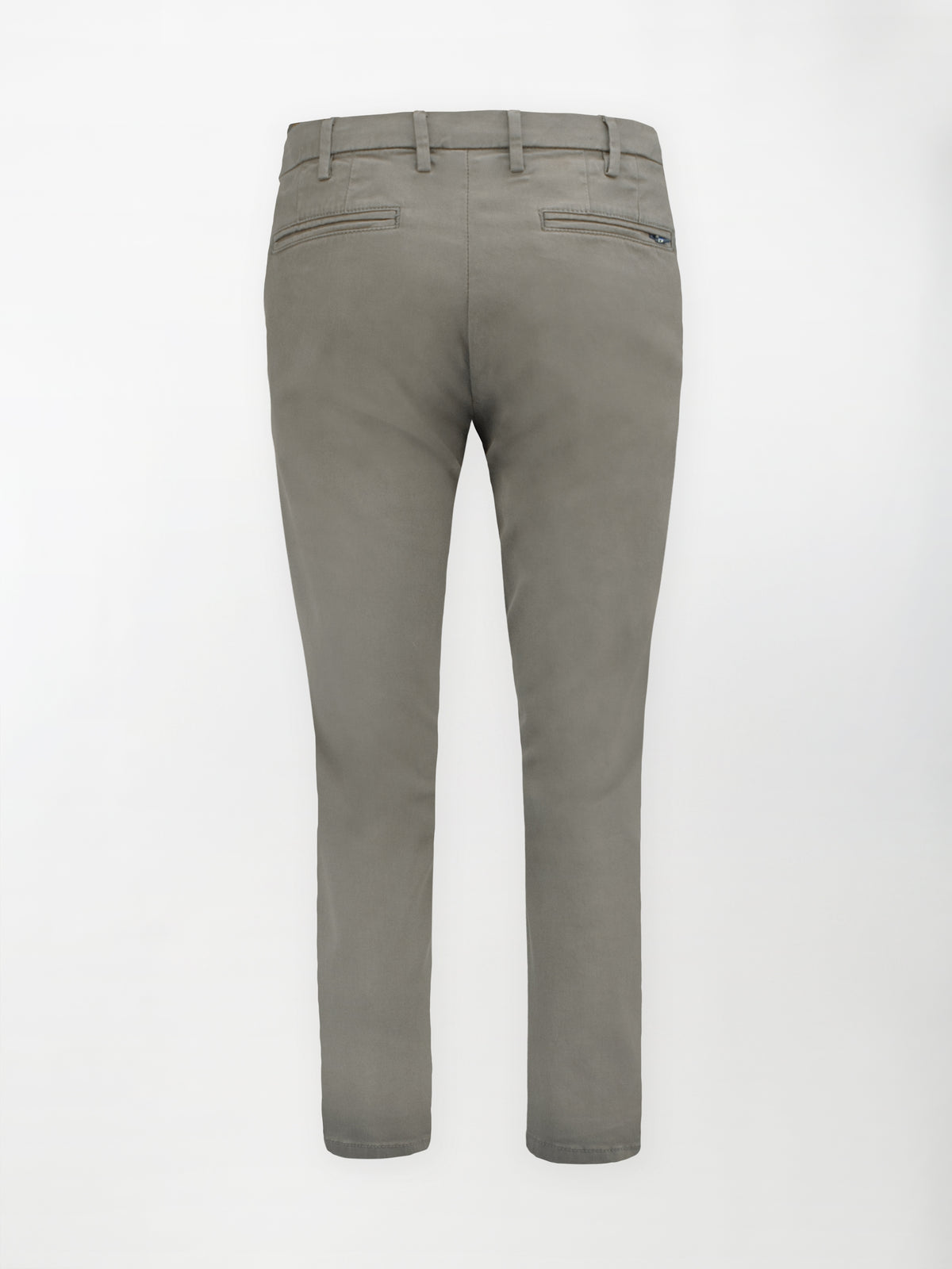 Pantalone Chino Gabardina in Cotone Stretch - Color Fango - Regular fit