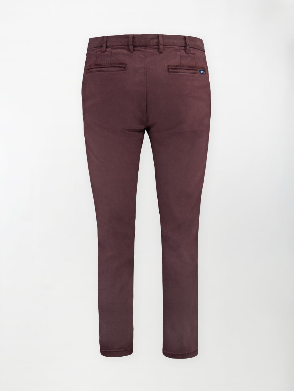Pantalone Chino Gabardina in Cotone Stretch - Color Bordeaux - Regular fit