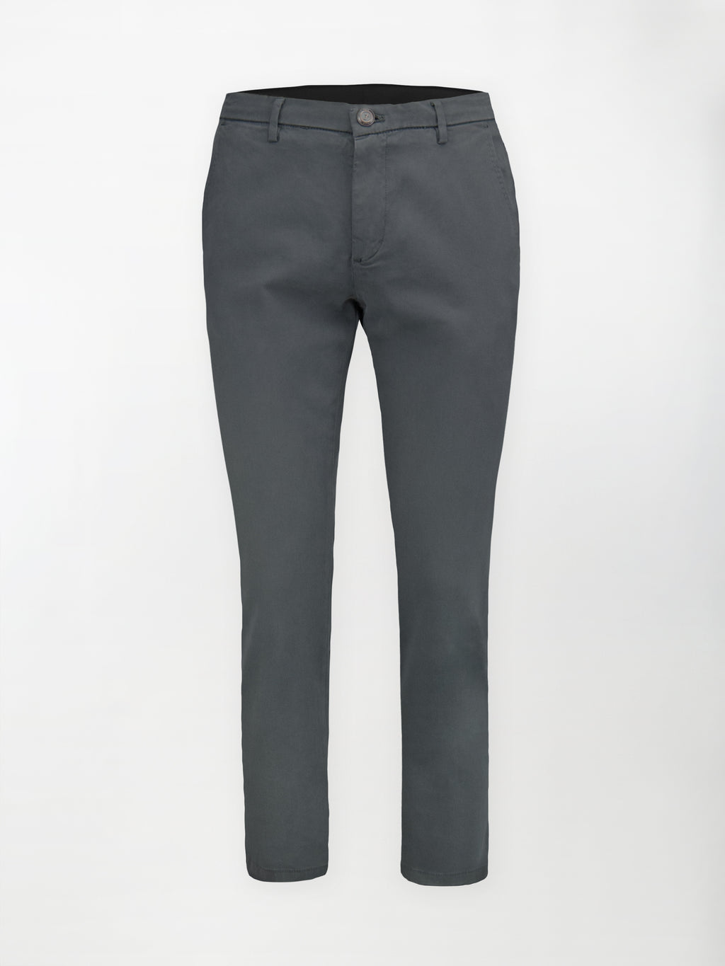 Pantalone Chino Gabardina in Cotone Stretch - Color Antracite - Regular fit