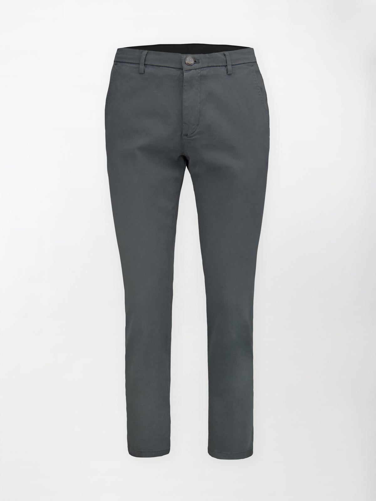 Pantalone Chino Gabardina in Cotone Stretch - Color Antracite - Regular fit