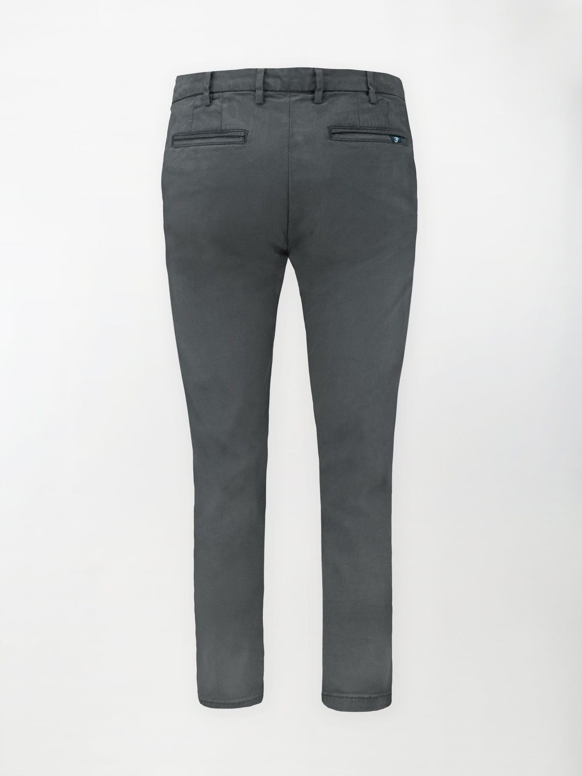 Pantalone Chino Gabardina in Cotone Stretch - Color Antracite - Regular fit