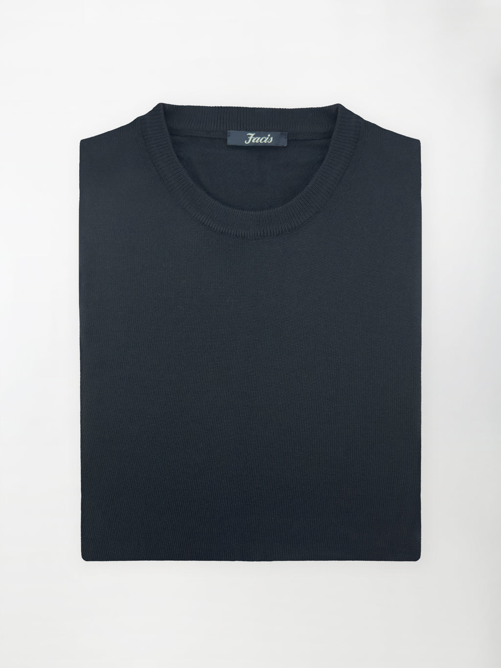 Maglia Girocollo in Pura Lana Merino - Color Blu navy