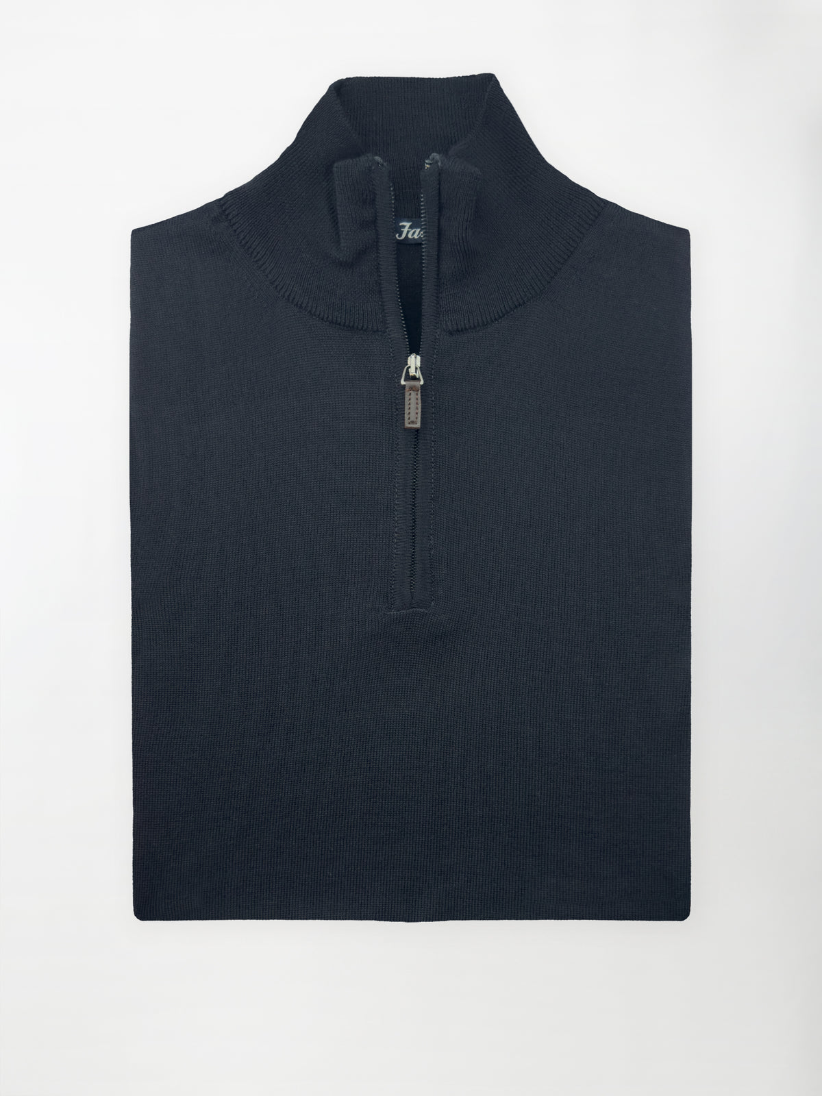 Maglia Lupo mezza zip in Pura Lana Merino - Color Blu navy