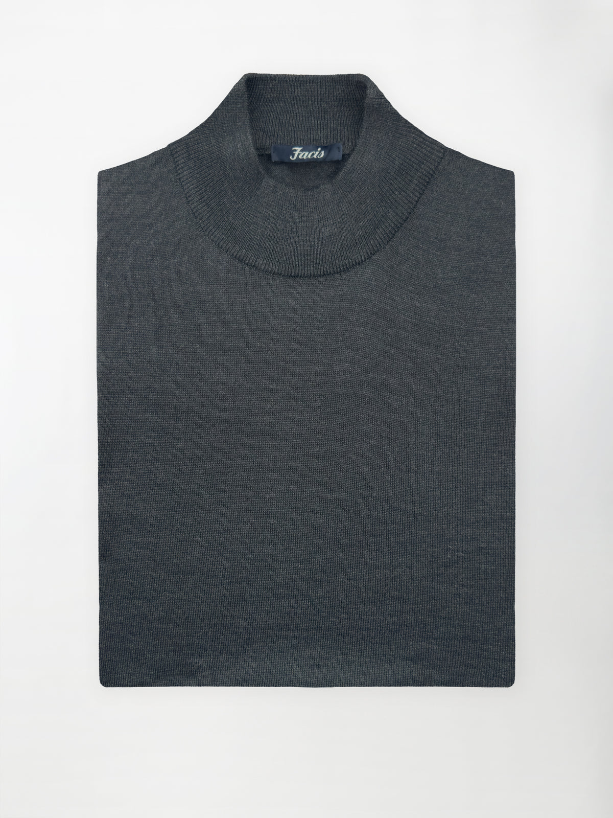 Maglia Lupetto in Pura Lana Merino - Color Antracite