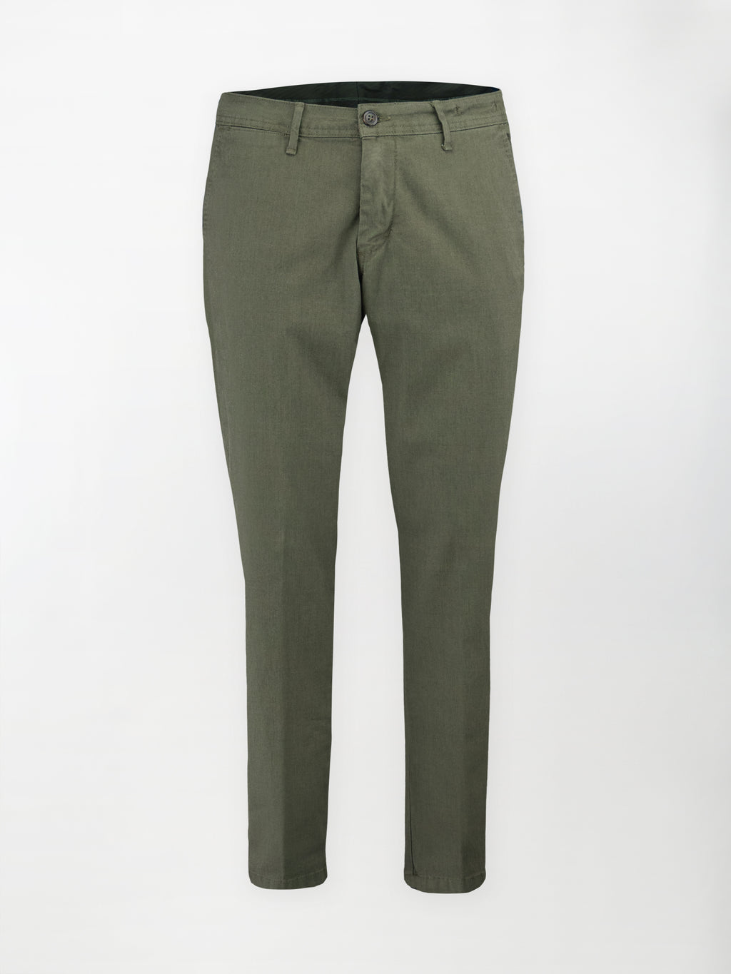 Pantalone sportivo Chino Punta Spillo - Color Verde militare - Regular fit