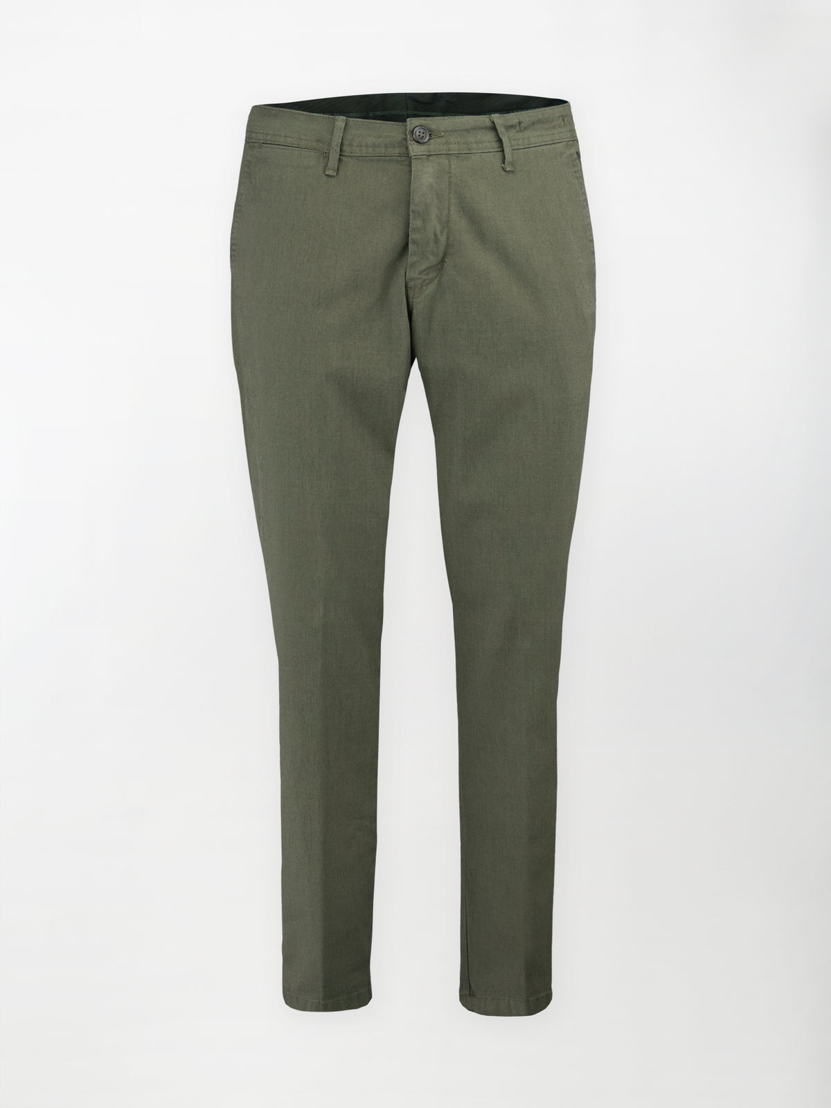 Pantalone sportivo Chino Punta Spillo - Color Verde militare - Regular fit