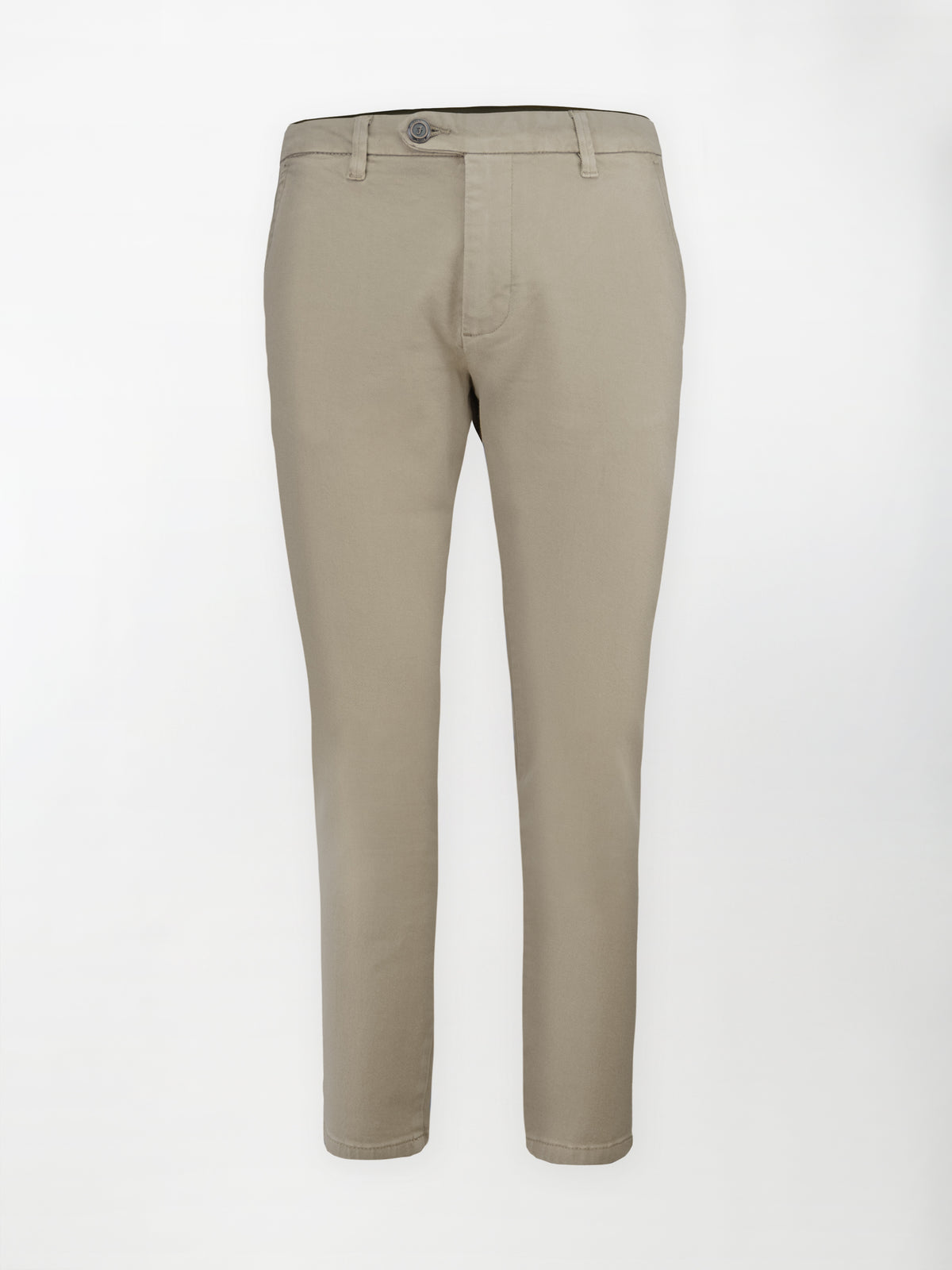 Pantalone Chino Bull in Cotone Stretch - Color Corda - Slim fit