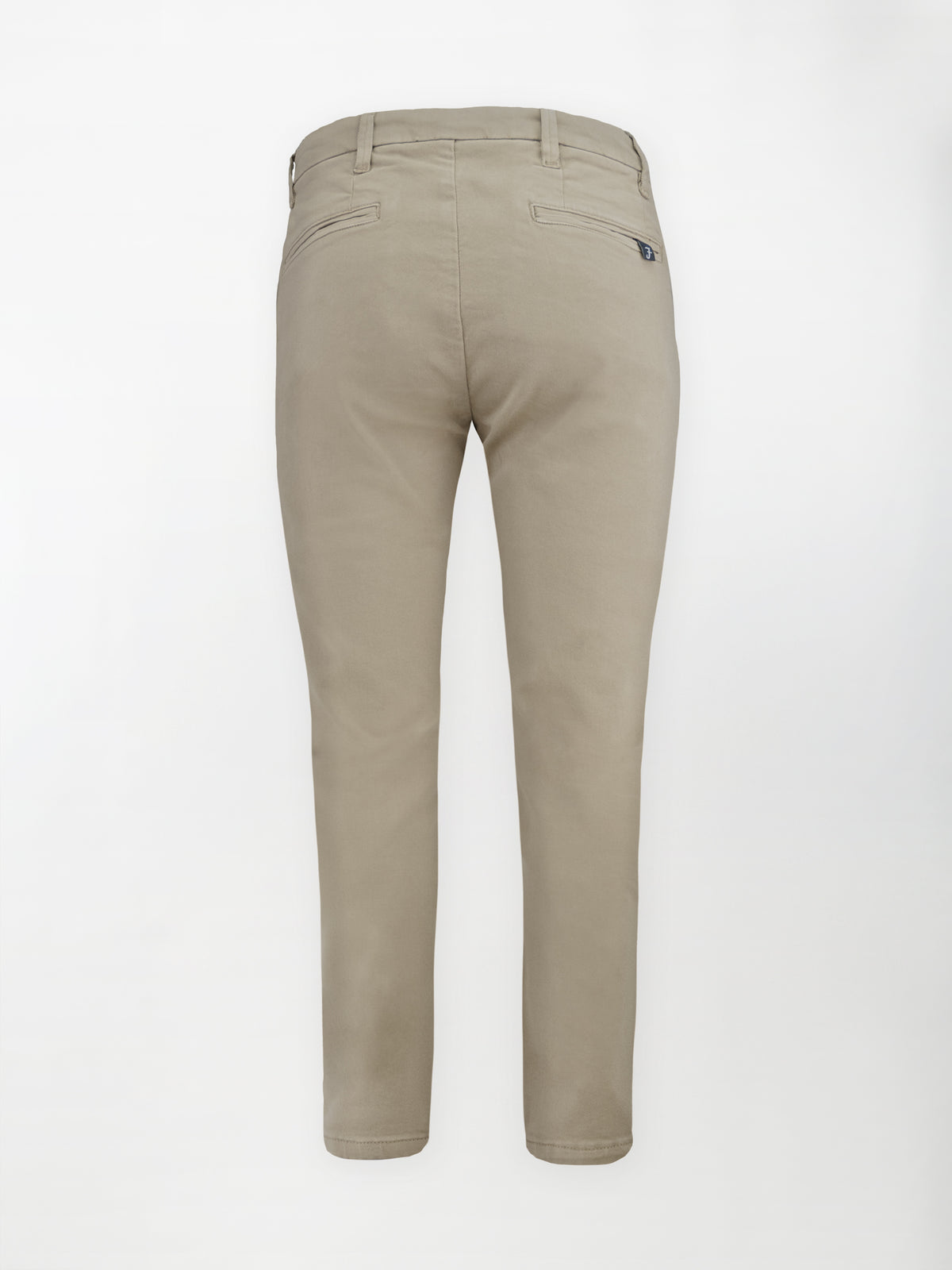 Pantalone Chino Bull in Cotone Stretch - Color Corda - Slim fit