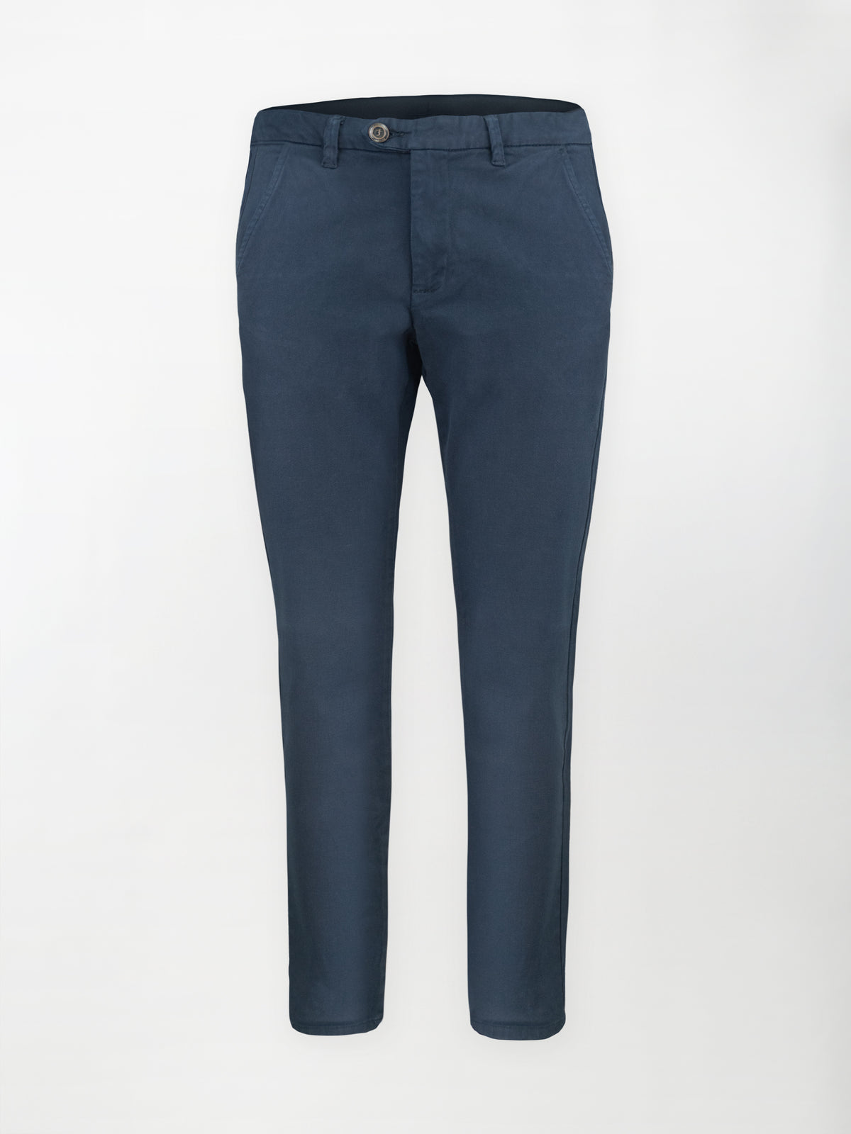 Pantalone Chino Bull in Cotone Stretch - Blu navy blazer - Slim fit