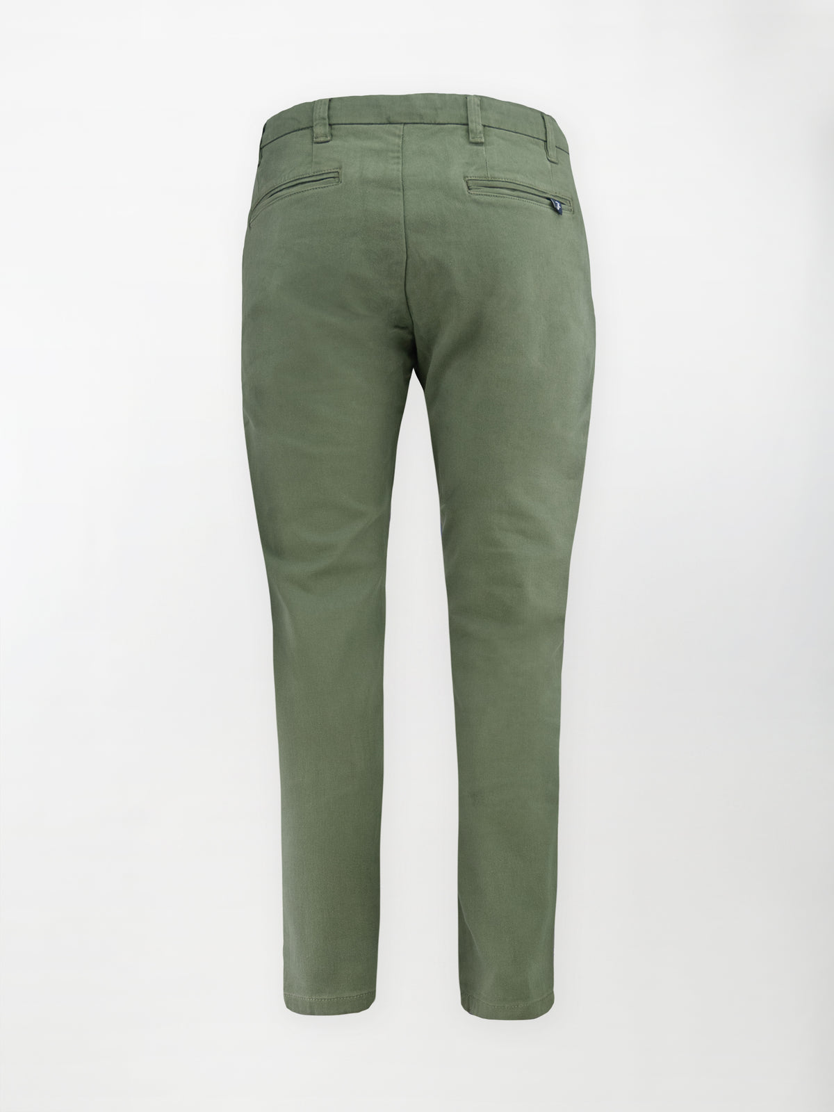 Pantalone Chino Bull in Cotone Stretch - Color Verde Militare - Slim fit