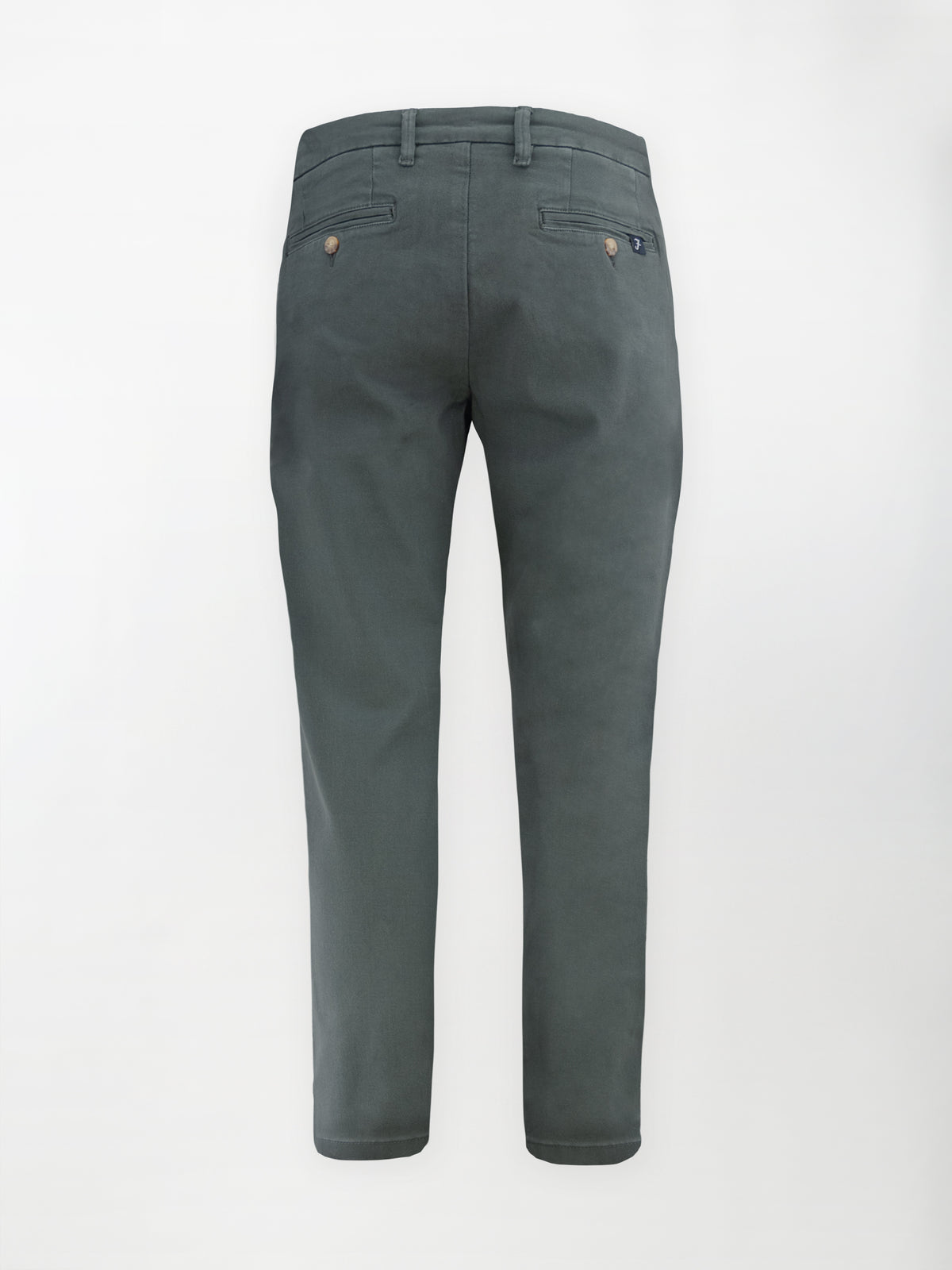 Pantalone Chino Bull in Cotone Stretch - Color Antracite - Regular Comfort fit