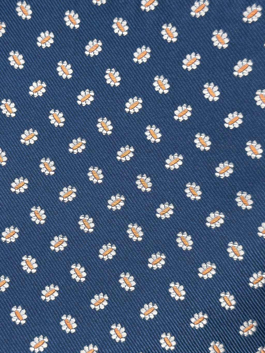 Pochette unita con microfantasia alternata a fiori - color Blu e Arancio image 1