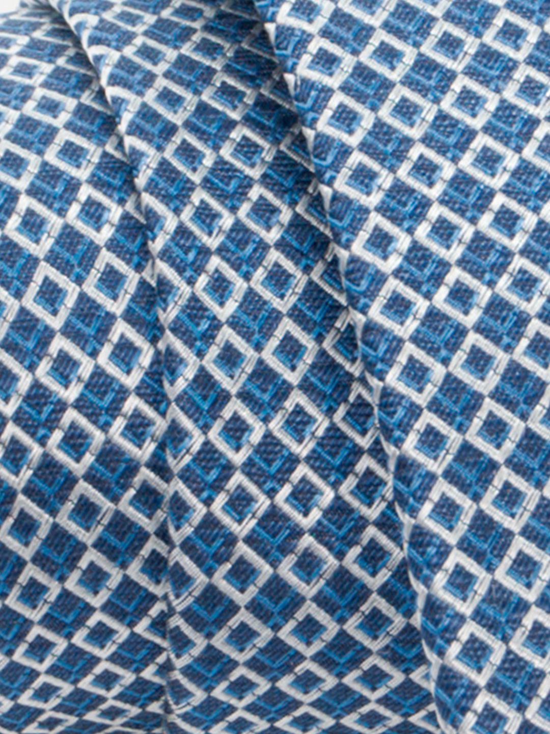 Cravatta microfantasia rombi - color Blu, Azzurro, Argento image 1