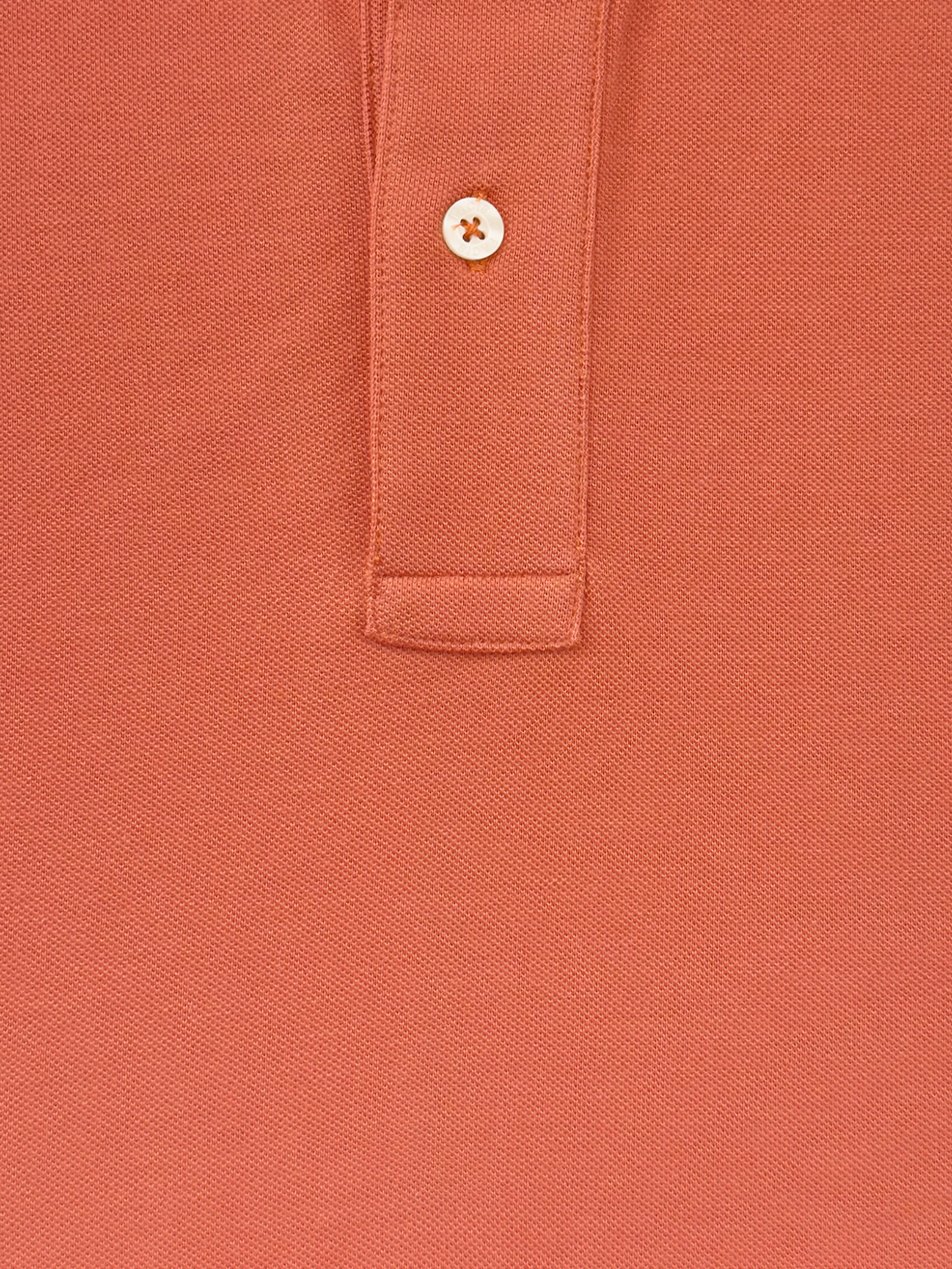Polo in cotone Piquet - color Arancio ruggine in tinta unita image 2