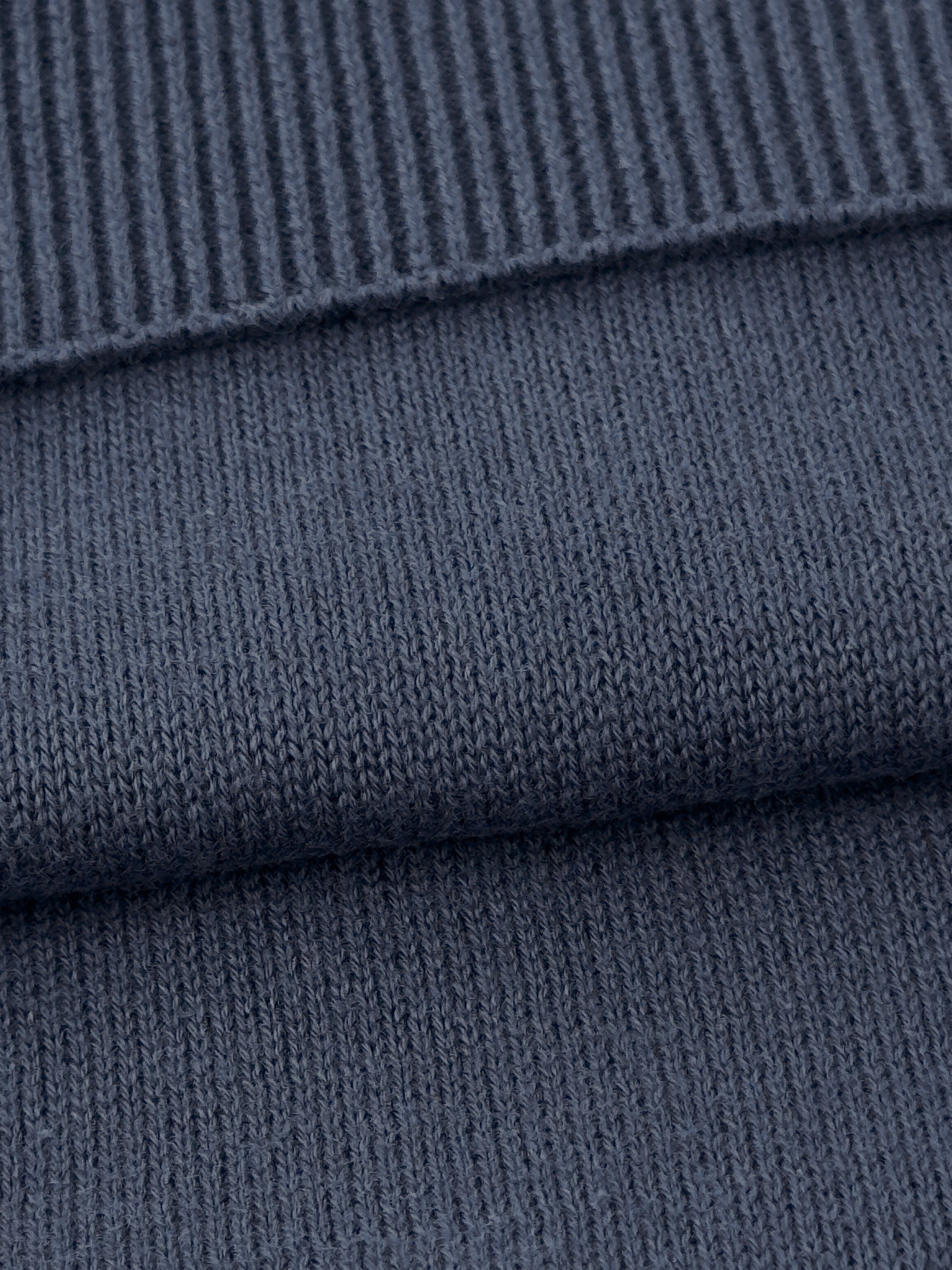 Maglia girocollo in puro cotone - color Blu denim image 2
