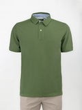 Polo in cotone Piquet - color Verde in tinta unita image 0