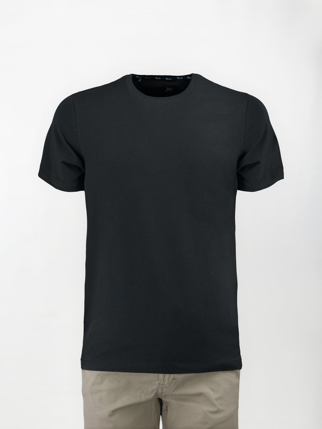 T-Shirt in cotone elasticizzato - Color Nero - Slim fit image 0
