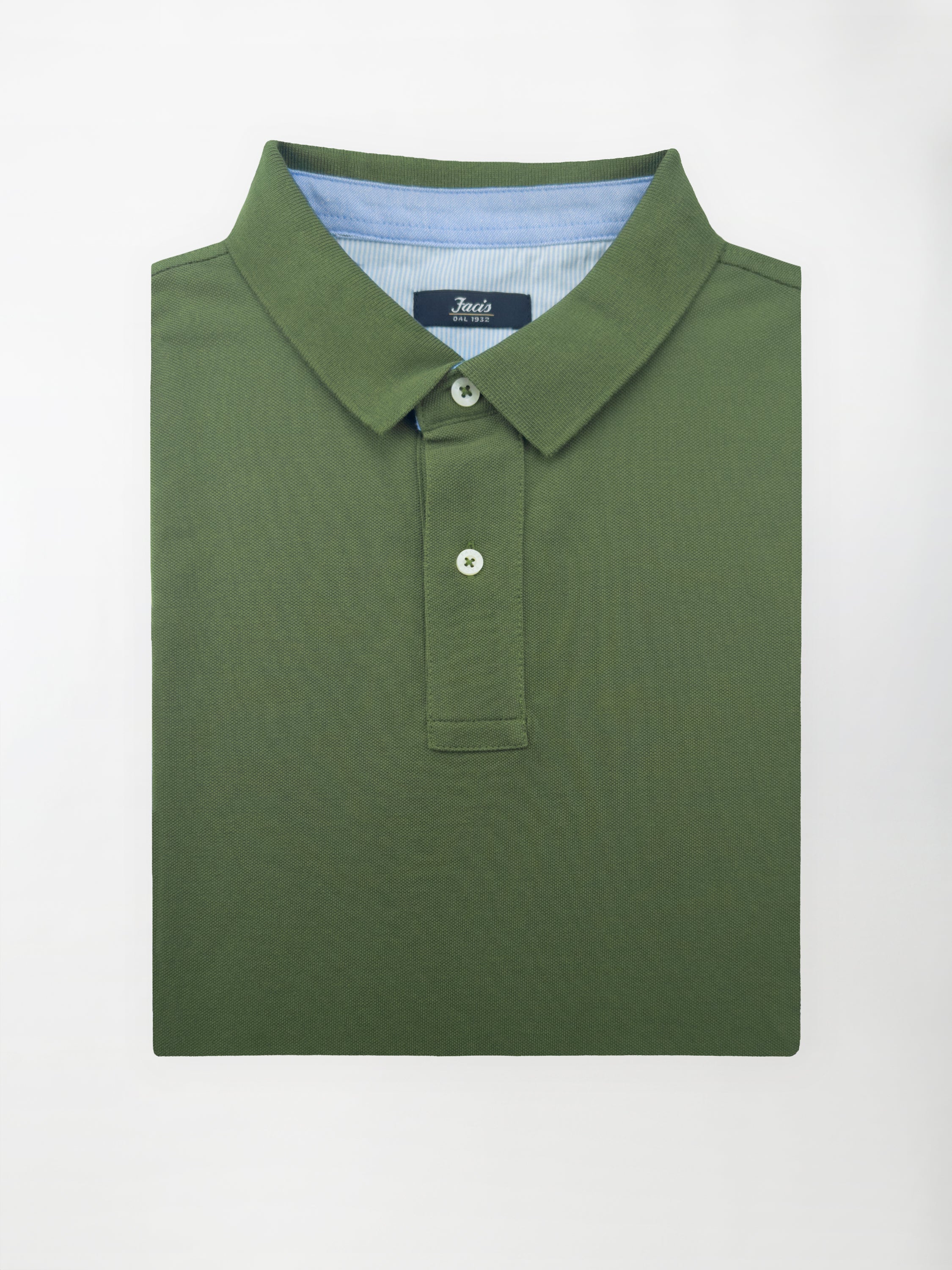 Polo in cotone Piquet - color Verde in tinta unita image 1