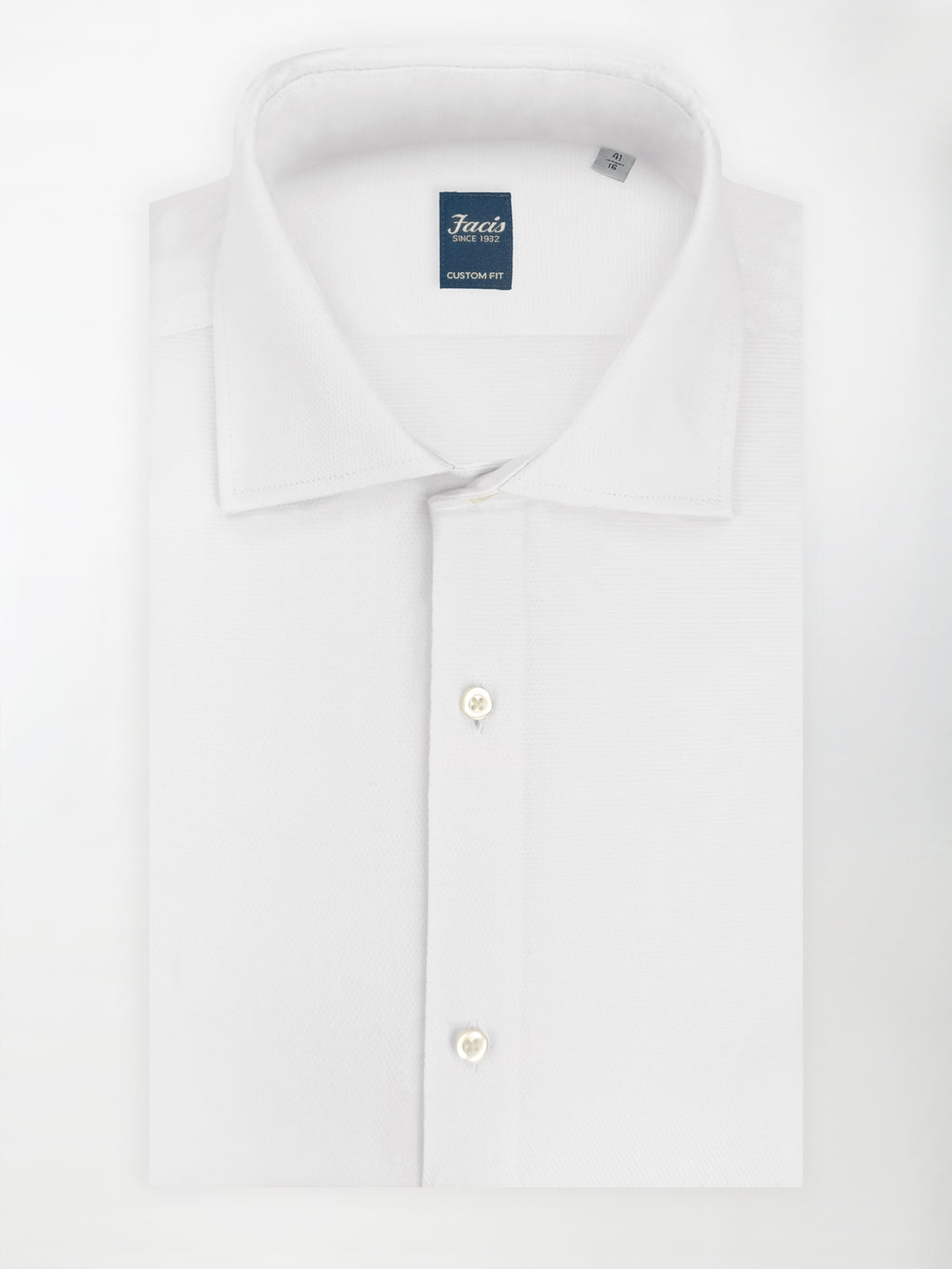 Camicia Diamantino con Collo Francese - Color Bianco - Custom Fit image 0