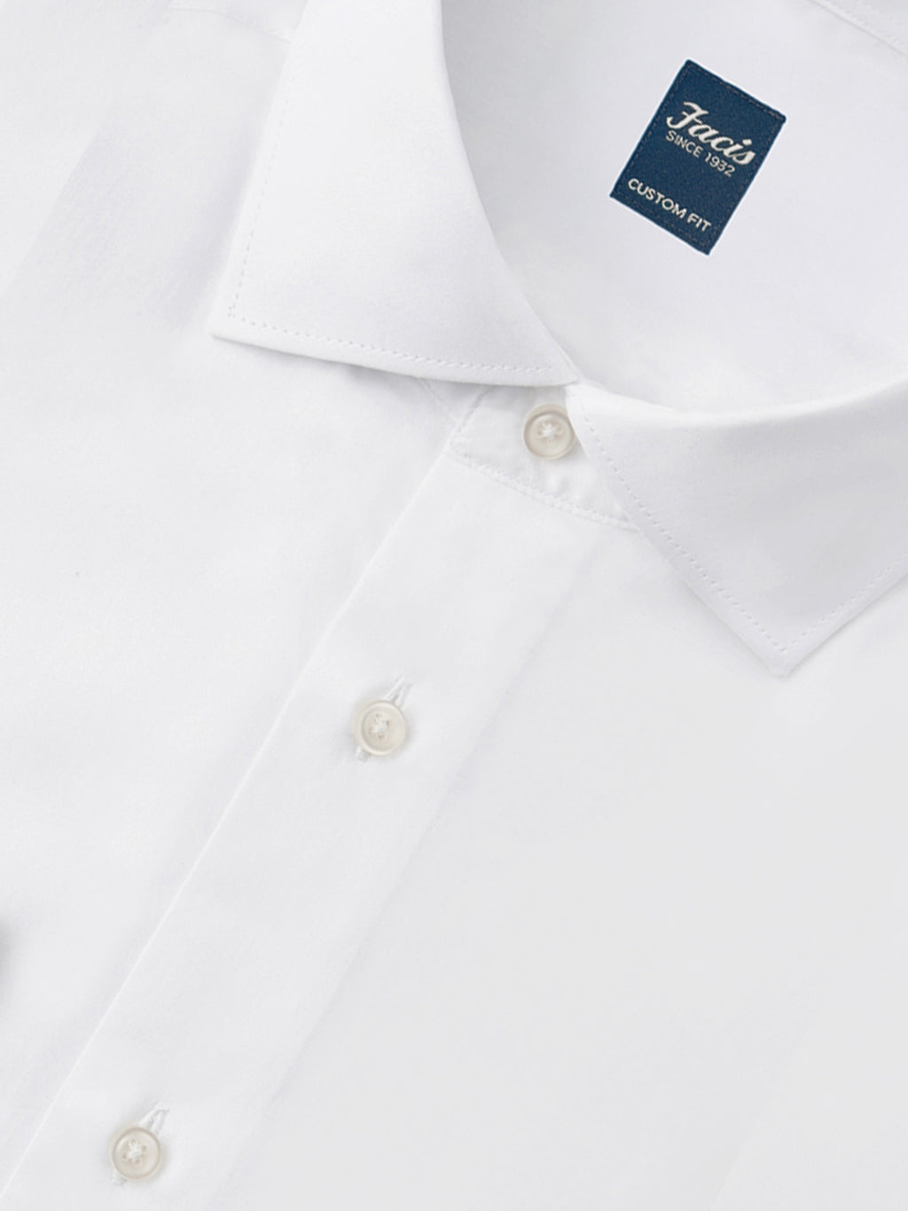 Camicia Collo Francese Color Bianco - Custom Fit - Cotone Popeline image 1