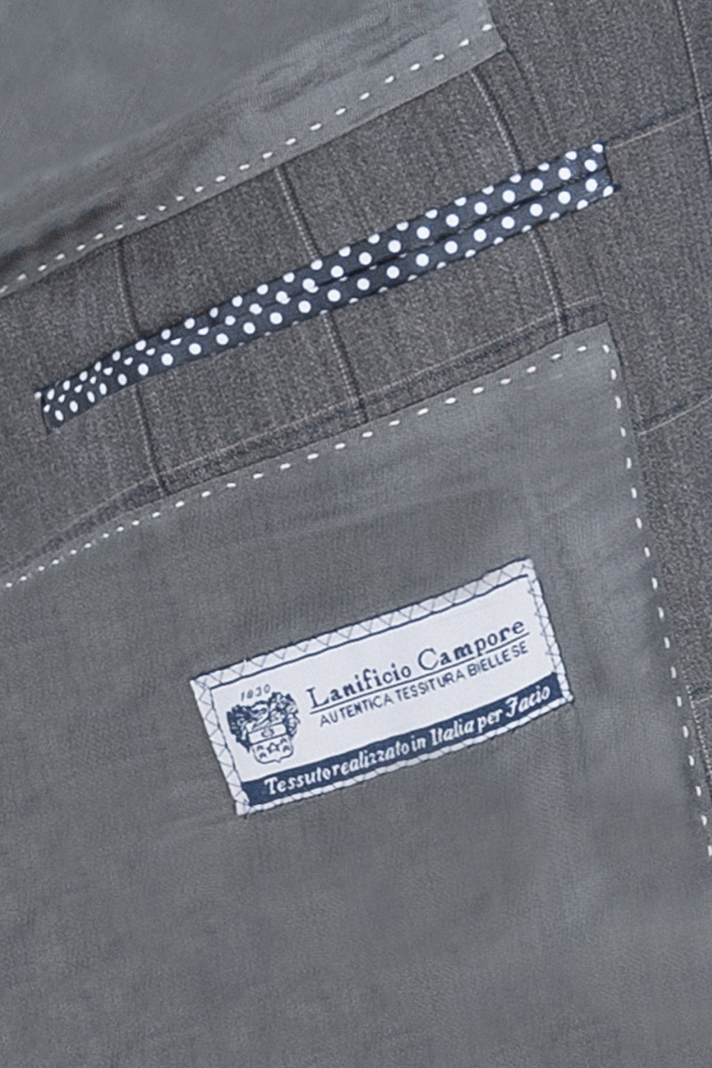 Abito in Pura Lana Super 100's - Motivo a quadri in tono grigio | Slim fit image 2