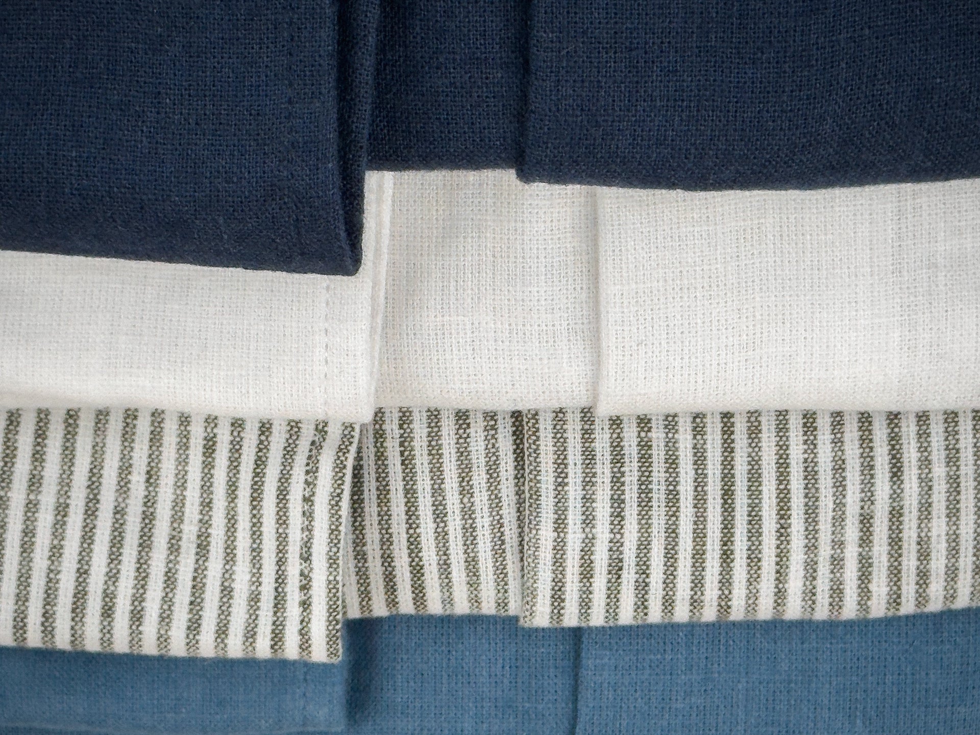 Camicia in Lino e Cotone con Collo Francese - Righe color sabbia - Custom Fit image 3