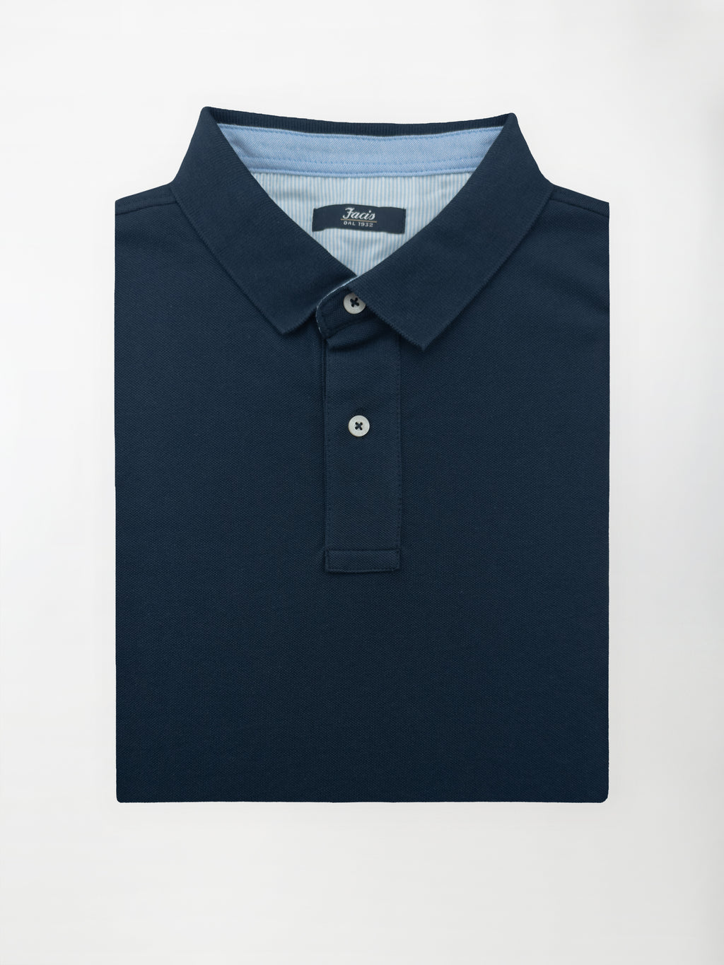 Polo in cotone Piquet - color Blu Navy blazer in tinta unita image 1