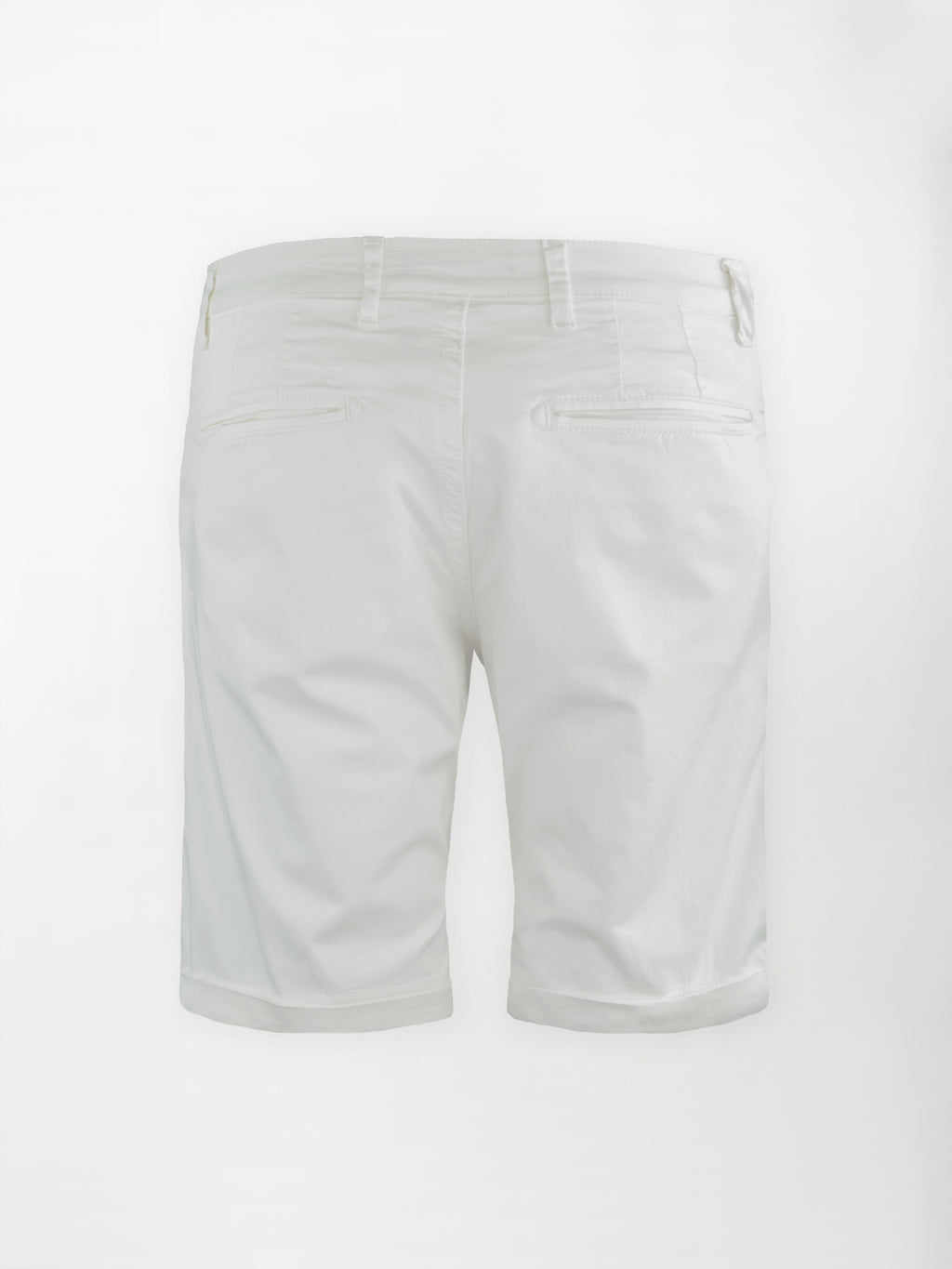 Bermuda classico in cotone elasticizzato - color Bianco image 1