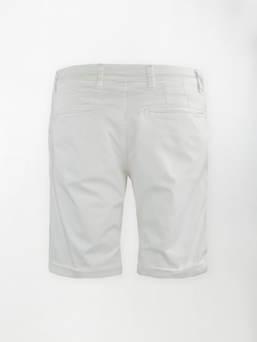 Bermuda classico in cotone elasticizzato - color Bianco image 1