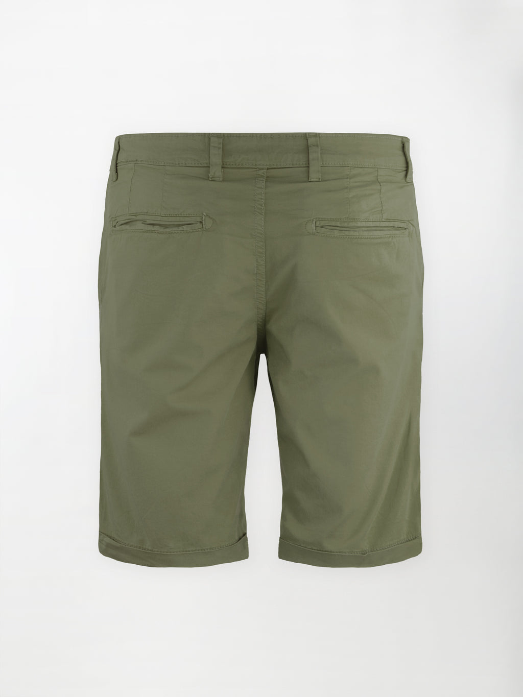 Bermuda classico in cotone elasticizzato - color Verde militare image 1