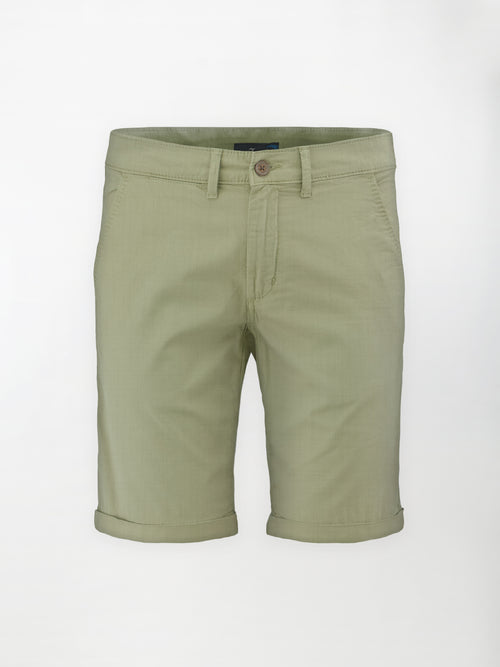Bermuda classico slub in cotone elasticizzato - color Verde Oliva image 0