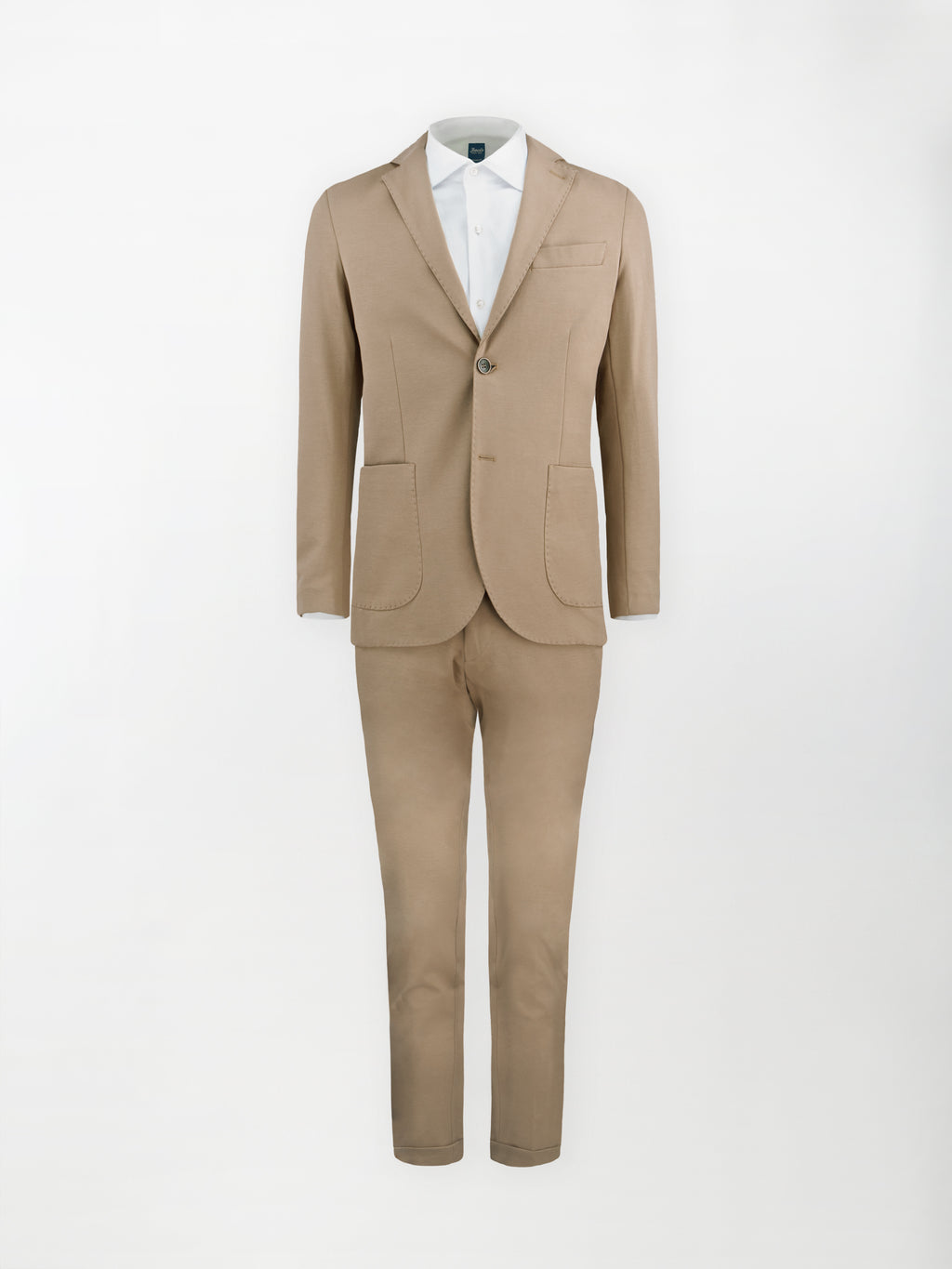 Giacca sportiva sfoderata in Punto Milano - Color Cammello - Slim fit image 1